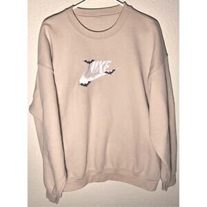 Nike Halloween Logo Eggshell Sweatshirt - Men's Large